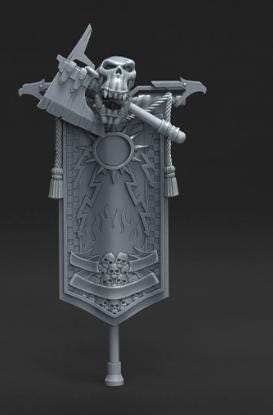 Grimdark Sci Fi Banner –  Bit Pack Set Proxy Miniatures for Tabletop Wargaming