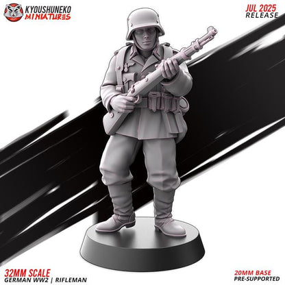 Weird War Infantry Squad – Riflemen (7 Miniatures) – 28mm Sci-Fi WWII Tabletop Proxies