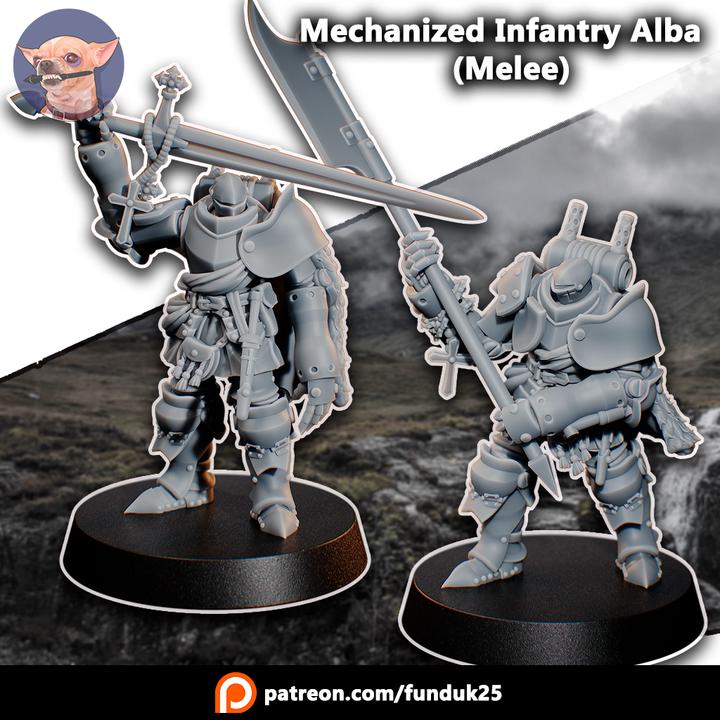 Grimdark Trench Proxy Miniature –Mechanical Alba Soldier – Tabletop Figure