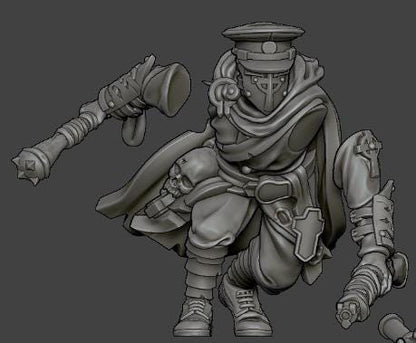 Grimdark Trench Proxy Miniature –Gaelic Trooper Force Soldier – Tabletop Figure