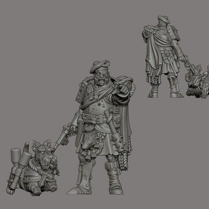 Grimdark Trench Proxy Miniature –Officer Highlander Alba Soldier – Tabletop Figure