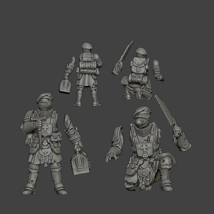 Grimdark Trench Proxy Miniature –Medic Highlander Alba Soldier – Tabletop Figure
