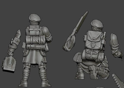 Grimdark Trench Proxy Miniature –Medic Highlander Alba Soldier – Tabletop Figure