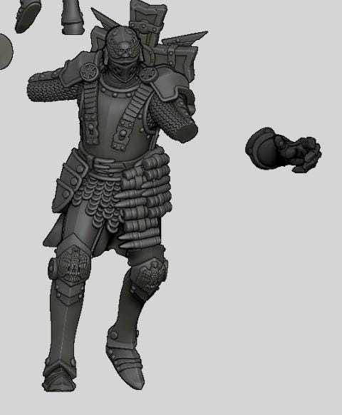 Grimdark Trench Proxy Miniature – Prussia Mercenary – Tabletop Figure