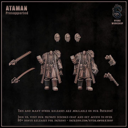Grimdark Trench Proxy Miniatures – Cossacks Lieutnant