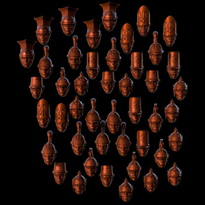 Grimdark Prussia Helmets Antioch(Only Without Gas Masks) –  Bit Pack Set Proxy Miniatures for Tabletop Wargaming