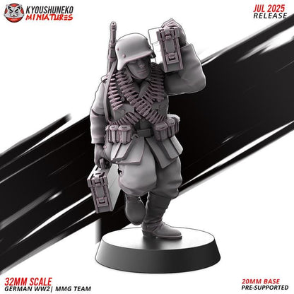 Weird War Infantry Squad – Heavy MG – 28mm Sci-Fi WWII Tabletop Proxies