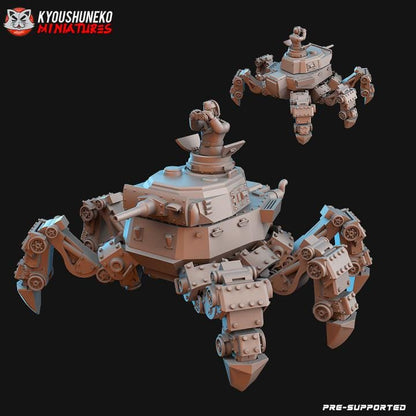 Weird War Spider Tank – Heavy Walker – 32mm Sci-Fi WWII Tabletop Proxies