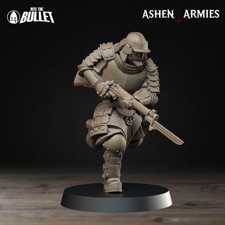 Grimdark Trench Warfare Proxy Miniatures – Shogunate Infantry & Support Set – 32mm Resin Warband