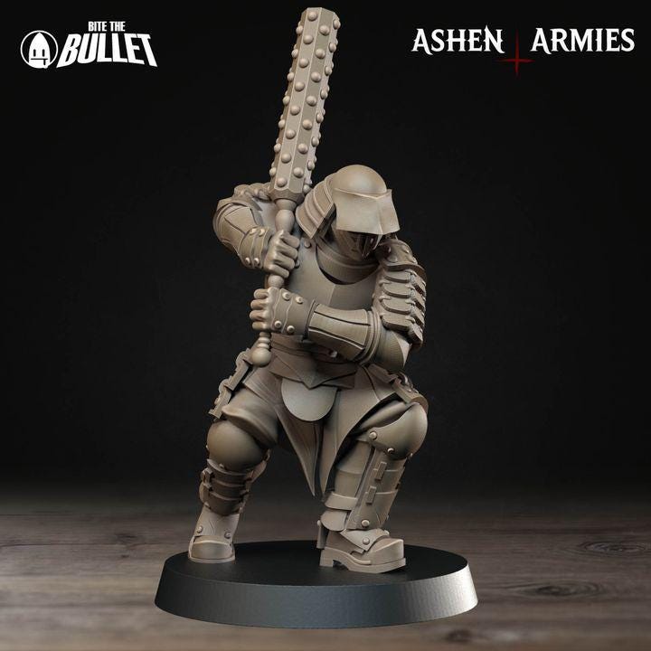 Grimdark Trench Warfare Proxy Miniatures – Shogunate Infantry & Support Set – 32mm Resin Warband