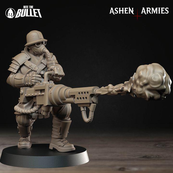 Grimdark Trench Warfare Proxy Miniatures – Shogunate Infantry & Support Set – 32mm Resin Warband