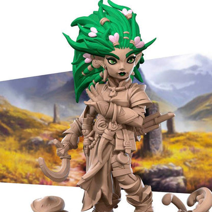 Gnom Druid Miniature - Fantasy RPG Character - Tabletop RPG Mini - 32mm Resin Miniature - Druid knife Mini