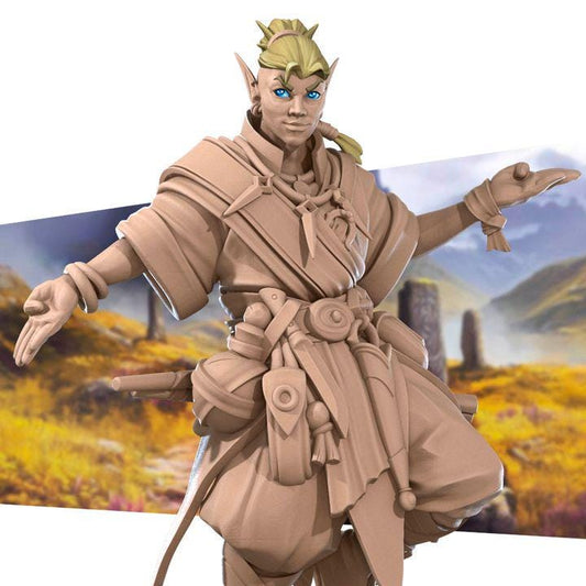 Elf Monk Miniature - Fantasy RPG Character - Tabletop RPG Mini - 32mm Resin Miniature - Elf Physical Mini