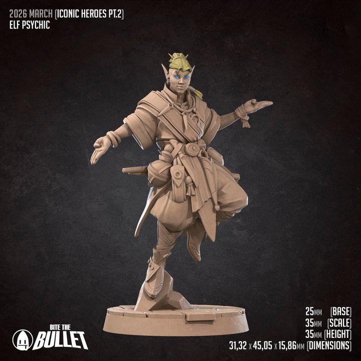 Elf Monk Miniature - Fantasy RPG Character - Tabletop RPG Mini - 32mm Resin Miniature - Elf Physical Mini