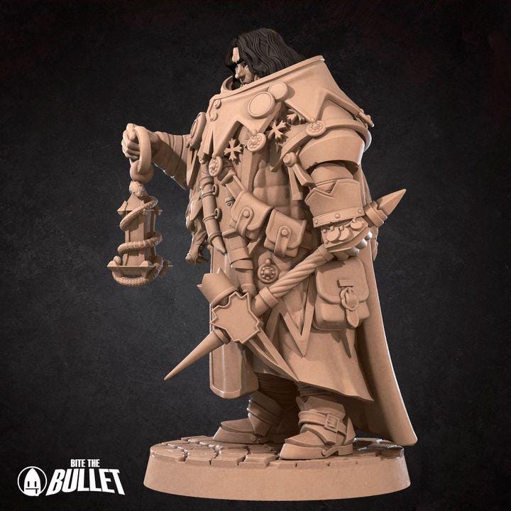 Human Thaumaturge Miniature - Fantasy RPG Character - Tabletop RPG Mini - 32mm Resin Miniature - Warrior Fighter Mini