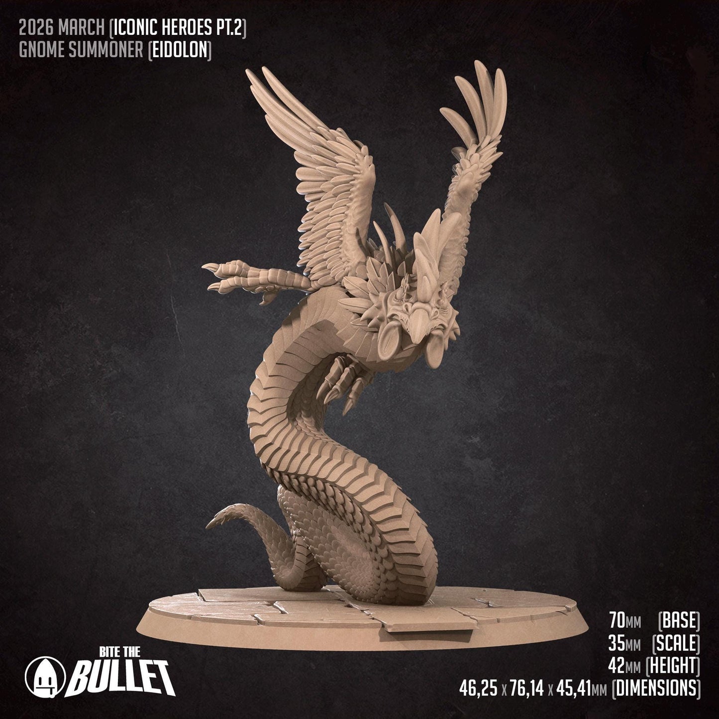Gnome Summoner (+Eidolon) Miniature - Fantasy RPG Character - Tabletop RPG Mini - 32mm Resin Miniature - Druid Fighter Mini