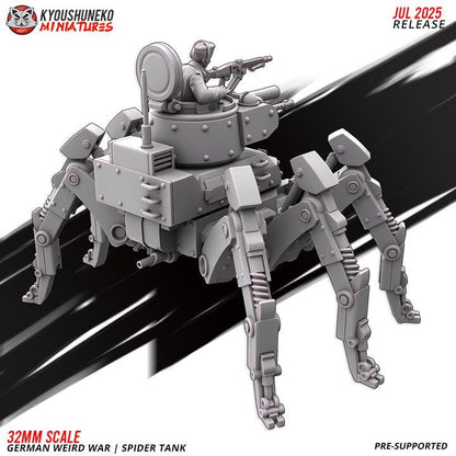 Weird War Spider Tank – Walker – 32mm Sci-Fi WWII Tabletop Proxies