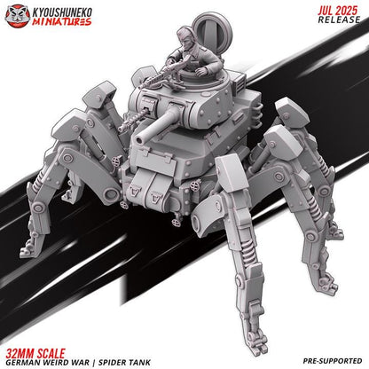 Weird War Spider Tank – Walker – 32mm Sci-Fi WWII Tabletop Proxies