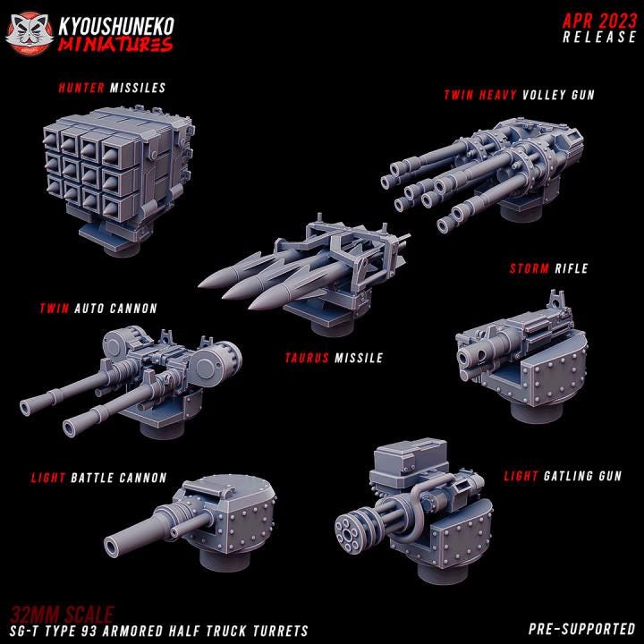 Weird War Japan SG-T Type 93 Armored Half Truck – Support Vehicle – 28mm Sci-Fi WWII Tabletop Proxies
