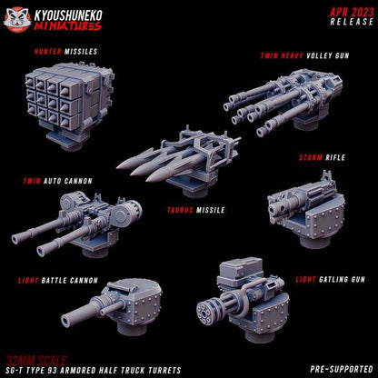 Weird War Japan SG-T Type 93 Armored Half Truck – Support Vehicle – 28mm Sci-Fi WWII Tabletop Proxies