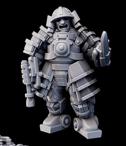 Weird War Infantry Squad – Japan Heavy Exo Trooper (5 Miniatures) – 28mm Sci-Fi WWII Tabletop Proxies