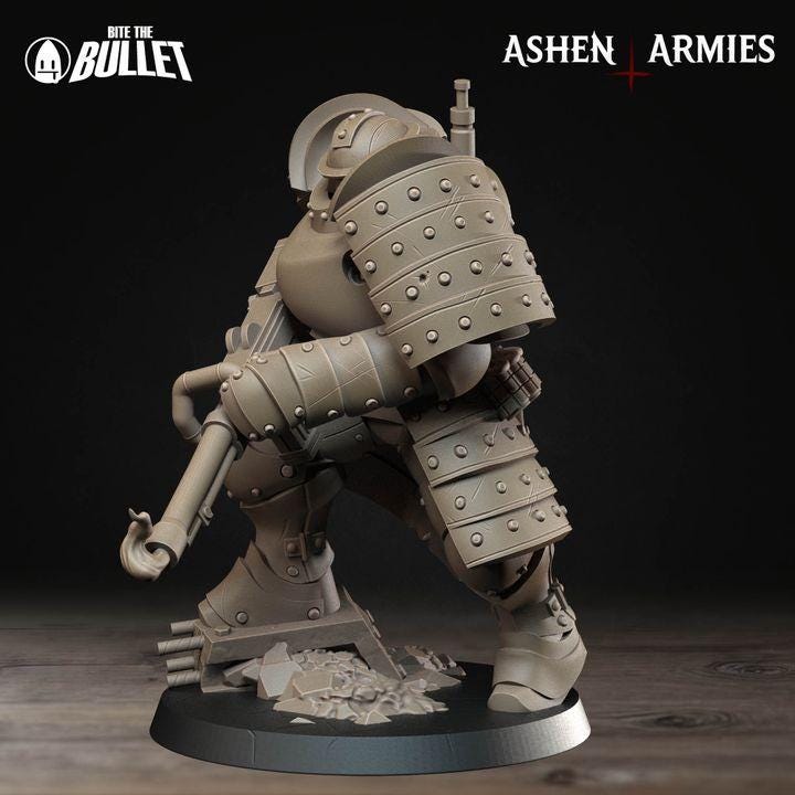Trench Crusade Compatibel - Shogunate Heavy Mechanized Infanterie- Warfare Proxy Miniatures – 32mm Resin Grimdark Miniature