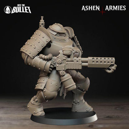 Trench Crusade Compatibel - Shogunate Heavy Mechanized Infanterie Flamethrower- Warfare Proxy Miniatures – 32mm Resin Grimdark Miniature
