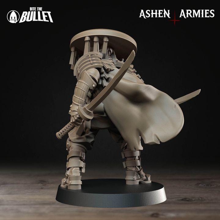 Trench Crusade Compatibel - Shogunate Trench Cleric (3 Miniatures) - Warfare Proxy Miniatures – 32mm Resin Grimdark Miniature