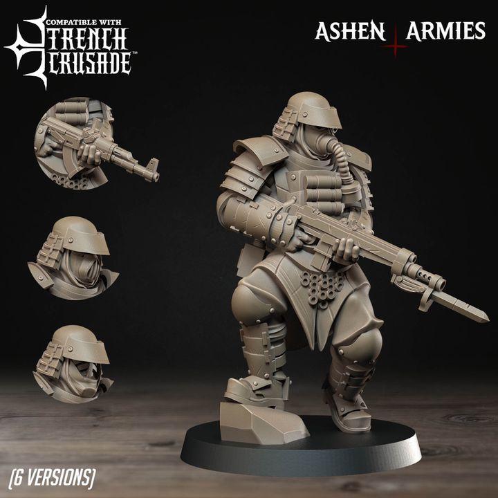 Trench Crusade Compatibel - Shogunate Combat Engineer (6 Miniatures) - Warfare Proxy Miniatures – 32mm Resin Grimdark Miniature