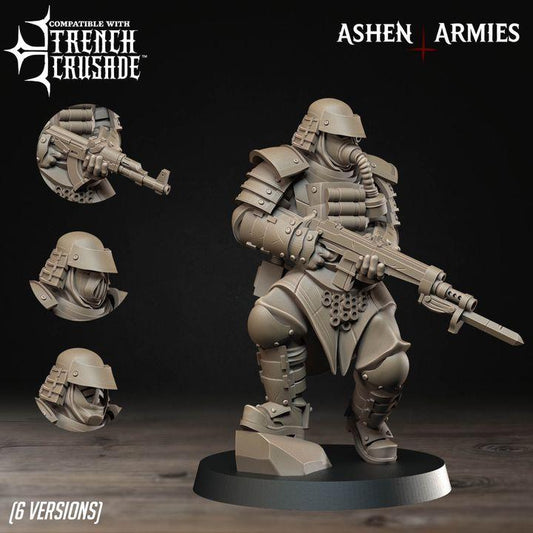 Trench Crusade Compatibel - Shogunate Combat Engineer (6 Miniatures) - Warfare Proxy Miniatures – 32mm Resin Grimdark Miniature
