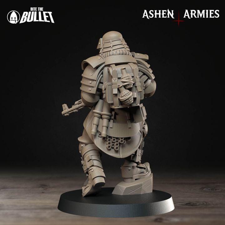 Trench Crusade Compatibel - Shogunate Combat Engineer (6 Miniatures) - Warfare Proxy Miniatures – 32mm Resin Grimdark Miniature