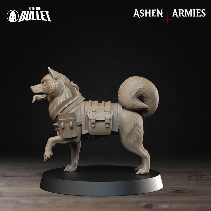 Trench Crusade Compatibel - Shogunate Combat Dog(3 Miniatures) - Warfare Proxy Miniatures – 32mm Resin Grimdark Miniature