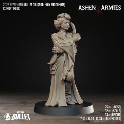 Trench Crusade Compatibel - Shogunate Combat Medic (4 Miniatures) - Warfare Proxy Miniatures – 32mm Resin Grimdark Miniature
