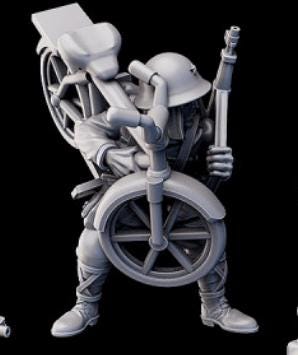 Weird War Japan Infantry Squad – Bicyle Infantry (5 Miniatures) – 28mm Sci-Fi WWII Tabletop Proxies