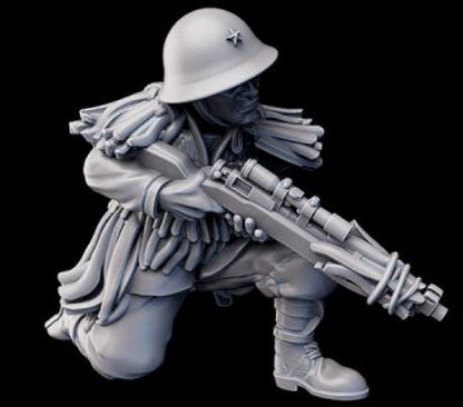 Weird War Japan Infantry Squad – Sniper Team – 28mm Sci-Fi WWII Tabletop Proxies