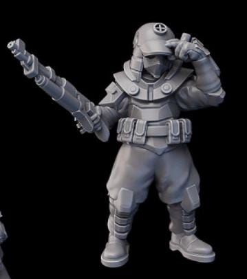 Weird War Japan Infantry Squad – Elite Shadow Units (5 Miniatures) – 28mm Sci-Fi WWII Tabletop Proxies