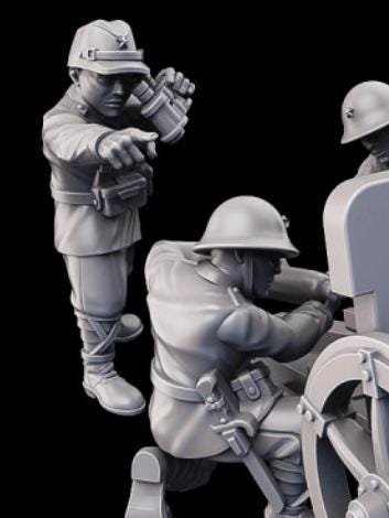 Weird War Japan Type 94 74mm Artillery – Support Artillery – 28mm Sci-Fi WWII Tabletop Proxies