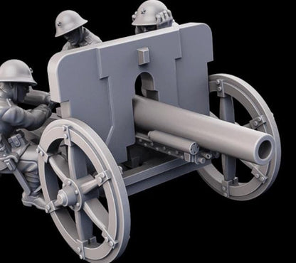 Weird War Japan Type 94 74mm Artillery – Support Artillery – 28mm Sci-Fi WWII Tabletop Proxies