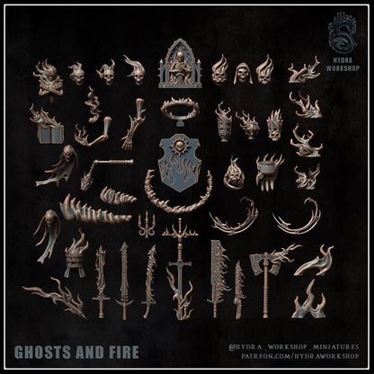 Grimdark Ghost Bit Set Heretic –  Bit Pack Set Proxy Miniatures for Tabletop Wargaming
