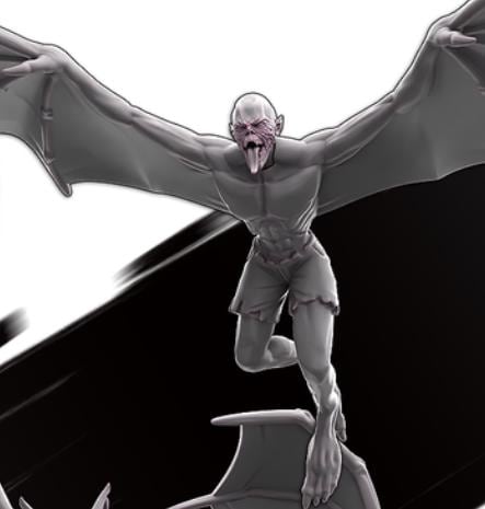 Weird War Infantry Squad – Vampiric Werebat Mutants B (3 Miniatures) – 28mm Sci-Fi WWII Tabletop Proxies