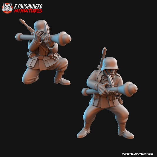 Weird War Infantry Squad – Panzerfaust – 28mm Sci-Fi WWII Tabletop Proxies