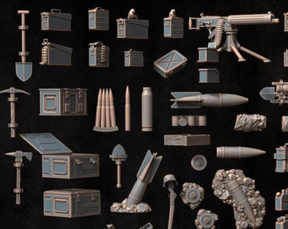 Grimdark Trench Warfare Bit Set Heretic –  Bit Pack Set Proxy Miniatures for Tabletop Wargaming
