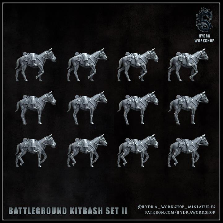 Grimdark Trench Warfare Battleground Kit Bash Set –  Bit Pack Set Proxy Miniatures for Tabletop Wargaming