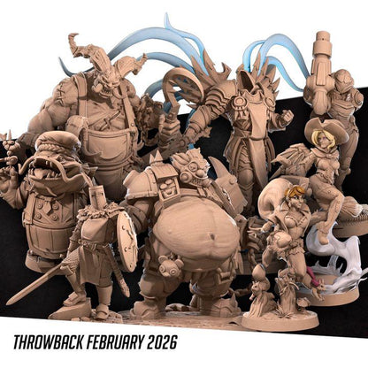Hero Bundle D - Fantasy RPG Character(9 Miniatures) - Tabletop RPG Mini - 32mm Resin Miniature - Iconic Heroes