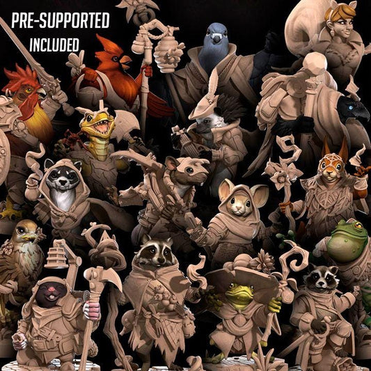 Hero Bundle G - Fantasy RPG Character(17 Miniatures) - Tabletop RPG Mini - 32mm Resin Miniature - Iconic Heroes