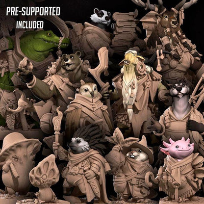 Hero Bundle H - Fantasy RPG Character(12 Miniatures) - Tabletop RPG Mini - 32mm Resin Miniature - Iconic Heroes