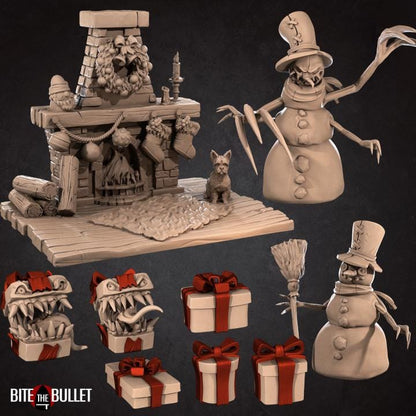 Terrain Bundle A - Fantasy RPG Terrain(20 pcs) - Tabletop RPG Mini - 32mm Resin Miniature - Iconic Terrain Christmas Edition