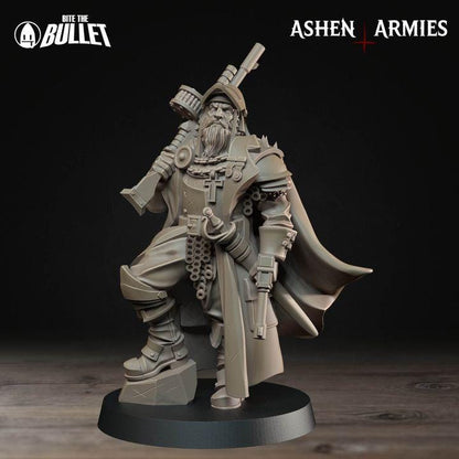 Grimdark Trench Warfare Proxy Miniatures – Red Armor Infantry & Support Set – 32mm Resin Warband