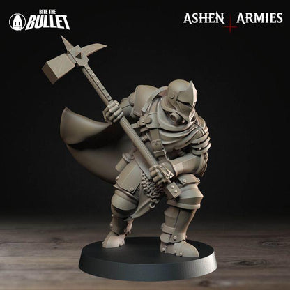 Grimdark Trench Warfare Proxy Miniatures – Red Armor Infantry & Support Set – 32mm Resin Warband