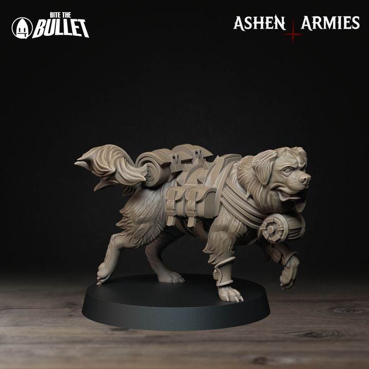 Grimdark Trench Warfare Proxy Miniatures – Red Armor Infantry & Support Set – 32mm Resin Warband